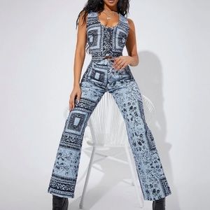 New!!!! Denim/Jean and Vest Set